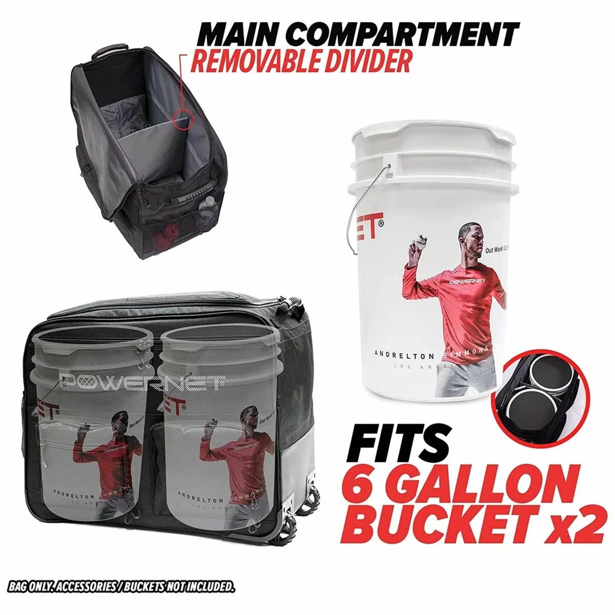 Best Pirce ⌛ POWERNET Rolling ⚾ Baseball/Softball Ball Bucket Caddy ⭐ 2 Best Pirce ⌛ POWERNET Rolling ⚾ Baseball/Softball Ball Bucket Caddy ⭐ - Image 2