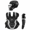 Promo 👍 Easton Age 9-12 Elite X NOCSAE Catcher's Gear Box Set, YOUTH Navy/Red ⭐