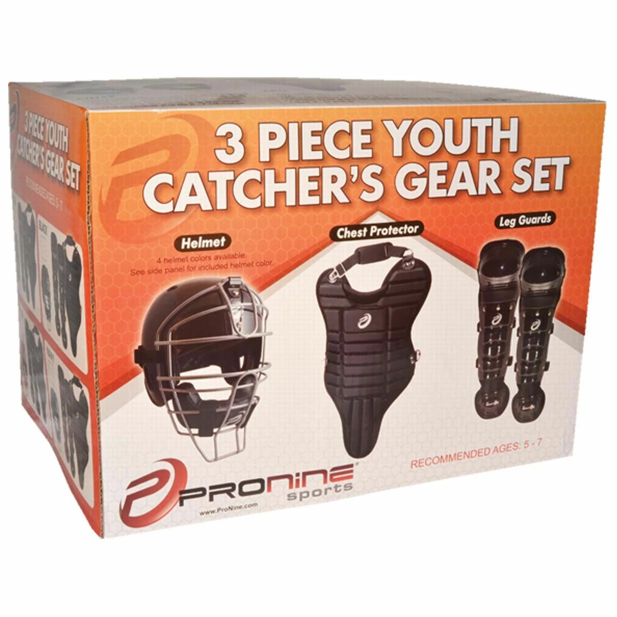 Brand new 🛒 Pro Nine Age 5-7 3-Piece Youth Catcher's Gear Set w/ Scarlet Helmet ✨ 5 Brand new 🛒 Pro Nine Age 5-7 3-Piece Youth Catcher's Gear Set w/ Scarlet Helmet ✨ - Image 5
