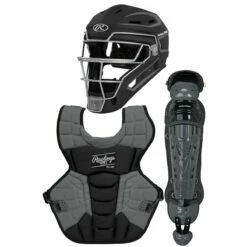 Flash Sale โญ Rawlings Velo INTERMEDIATE NOCSAE Catcher's Gear Set Black ๐