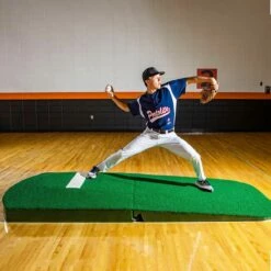 Hot Sale 🧨 Portolite 10"H x 8'6"L x 4'W Outdoor/Indoor Practice Pitching Mound, Green 👍 -BASEBALL Official Shop a32 836 new 01 1