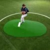 Best Sale 🔥 Portolite Two-Piece 8"Hx10'5"Lx7'W Game Pitching Mound, Green 🌟