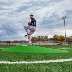 Best Sale 🔥 Portolite 10"Hx11'3"Lx7'7"W Full Length Game Pitching Mound, Green ❤️ -BASEBALL Official Shop a32 843 new 04 1