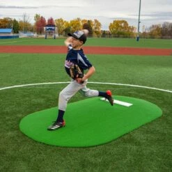 Best Sale 🔥 Portolite 10"Hx11'3"Lx7'7"W Full Length Game Pitching Mound, Green ❤️ -BASEBALL Official Shop a32 843 new 05 1