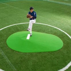 Best Sale 🔥 Portolite 10"Hx11'3"Lx7'7"W Full Length Game Pitching Mound, Green ❤️