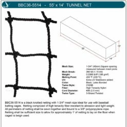 Hot Sale ❤️ 55' & 70' Jaypro All Star Batting Tunnel Nets, #36 Thread Count 🌟 -BASEBALL Official Shop a32 866 5514 1