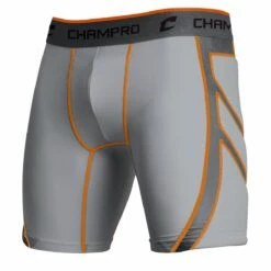 Coupon 👏 Champro Wind-Up Compression Sliding Short Gray 🛒
