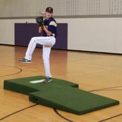 Best Pirce ❤️ Proper Pitch 9'6"Lx4'Wx10"H Two-Piece Collegiate Mound, Green 🛒