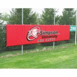 Hot Sale 🔥 Cover Sports 3'H x 12'L ⚾ Baseball/Softball Backstop Padding w/Graphics Sky Blue 🌟 -BASEBALL Official Shop a32 978 4 1