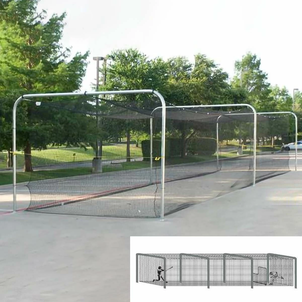 Brand new ๐ 70' Pro Batting Cage Tunnel Frame, 4-Section, โพ Baseball/Softball ๐ 1 Brand new ๐ 70' Pro Batting Cage Tunnel Frame, 4-Section, โพ Baseball/Softball ๐