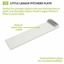 Buy ⭐ Champion Youth League Pitcher's Plate with Spikes, 70 😀 -BASEBALL Official Shop a33 257 new 3 1