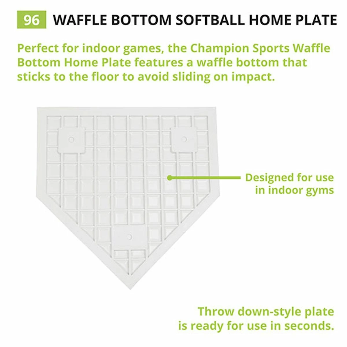 Deals π Champion Waffle Bottom Rubber Home Plate, 96 π 3 Deals π Champion Waffle Bottom Rubber Home Plate, 96 π - Image 3