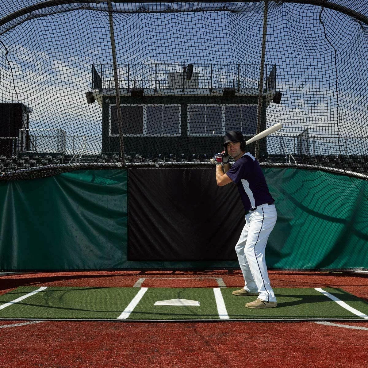 Flash Sale 😀 6'x12' Lined Batting Turf Mat Pro Clay ⭐ 2 Flash Sale 😀 6'x12' Lined Batting Turf Mat Pro Clay ⭐ - Image 2