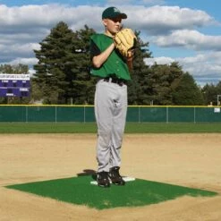 Cheapest ❤️ Promounds 6'Lx5'Wx6"H Minor League Game Mound, Green ✔️