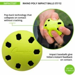 Flash Sale 🤩 Champion 12/set Rhino Poly Impact Training ⚾ Baseballs 🧨 -BASEBALL Official Shop a34 000 7 1