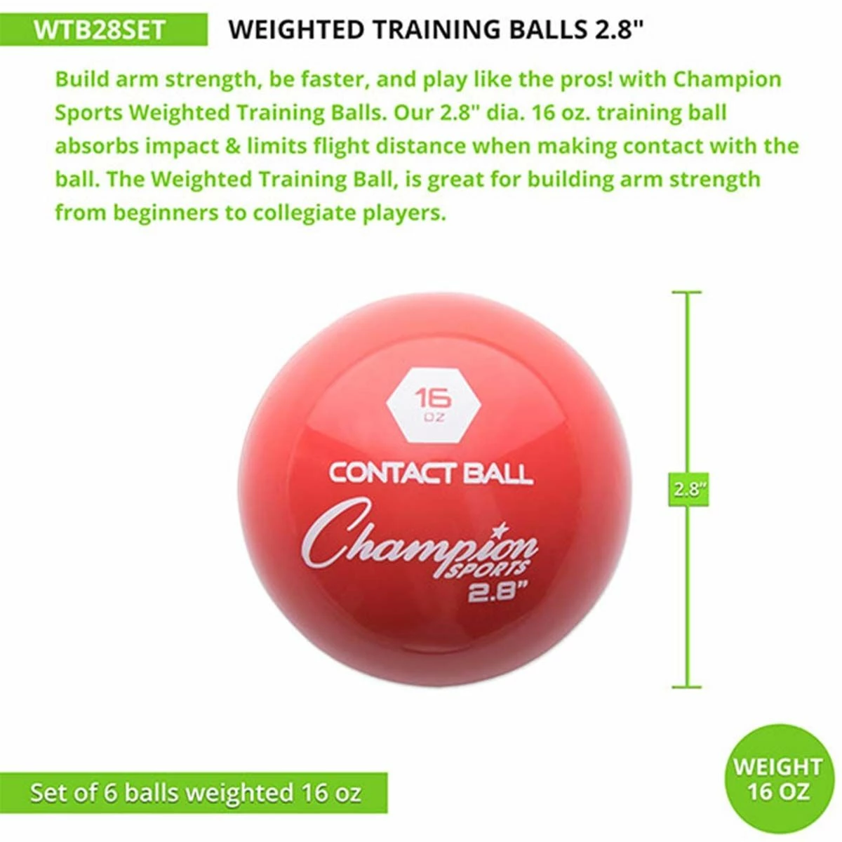 Best Pirce โญ Champion 6/set 2.8" Weighted Training Balls ๐ 4 Best Pirce โญ Champion 6/set 2.8" Weighted Training Balls ๐ - Image 4