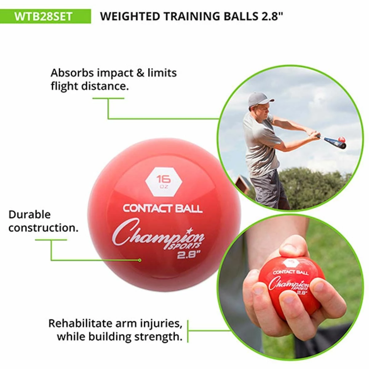 Best Pirce โญ Champion 6/set 2.8" Weighted Training Balls ๐ 3 Best Pirce โญ Champion 6/set 2.8" Weighted Training Balls ๐ - Image 3