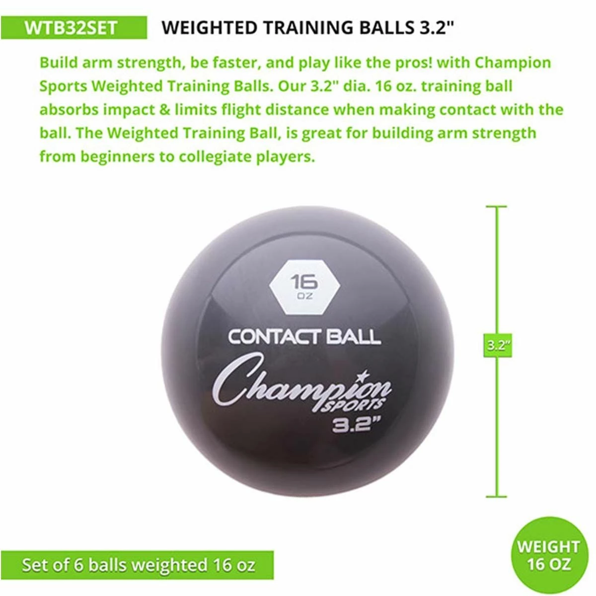 Cheap ๐คฉ Champion 6/set 3.2" Weighted Training Balls ๐ 5 Cheap ๐คฉ Champion 6/set 3.2" Weighted Training Balls ๐ - Image 5