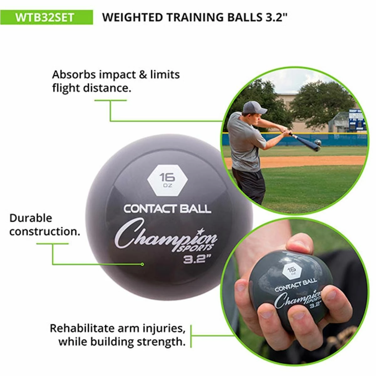 Cheap ๐คฉ Champion 6/set 3.2" Weighted Training Balls ๐ 4 Cheap ๐คฉ Champion 6/set 3.2" Weighted Training Balls ๐ - Image 4