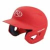 Best Sale ❤️ Rawlings MACH One Tone Matte Finish Sized Batting Helmet, MACH Scarlet 🎁