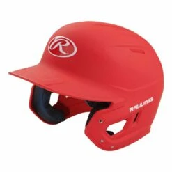 Best Sale ❤️ Rawlings MACH One Tone Matte Finish Sized Batting Helmet, MACH Scarlet 🎁