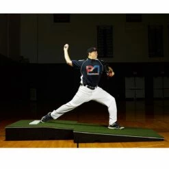 Best Sale 🧨 Promounds 4'Wx9'Lx10"H Professional 2-piece Indoor Pitching Mound, Green 🤩 -BASEBALL Official Shop a34 863 1 1