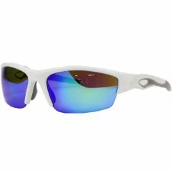 Wholesale ⭐ Rawlings 32 Adult 👓 Sunglasses, Shiny White/Smoke with Blue Mirror ✨