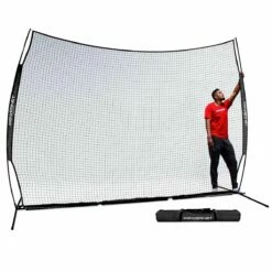 New 😀 POWERNET 9'Hx12'W Portable Barrier Sport Net Red ⌛