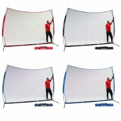 New 😀 POWERNET 9'Hx12'W Portable Barrier Sport Net Red ⌛ -BASEBALL Official Shop a63 354 new colors 1