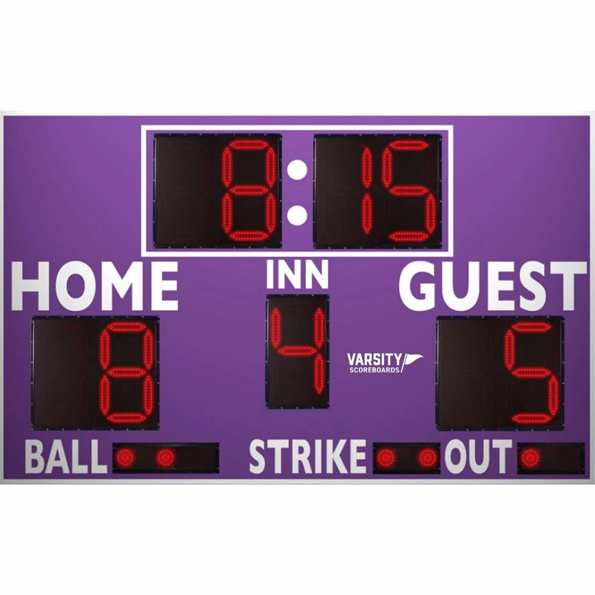 New π 3312LED βΎ Baseball / π₯ Softball Scoreboard w/ Timer, 8'W x 5'H π 1 New π 3312LED βΎ Baseball / π₯ Softball Scoreboard w/ Timer, 8'W x 5'H π