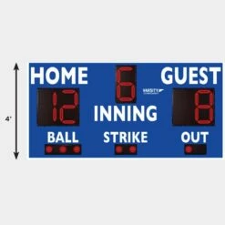 Cheapest 🛒 Varsity Scoreboards 3314 ⚾ Baseball-Softball Scoreboard, 8'Wx4'H 🛒 -BASEBALL Official Shop a91 175 new 21 height 1
