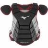 Wholesale ✔️ Mizuno Samurai NOCSAE Catcher's Chest Protector Black/Maroon 🧨